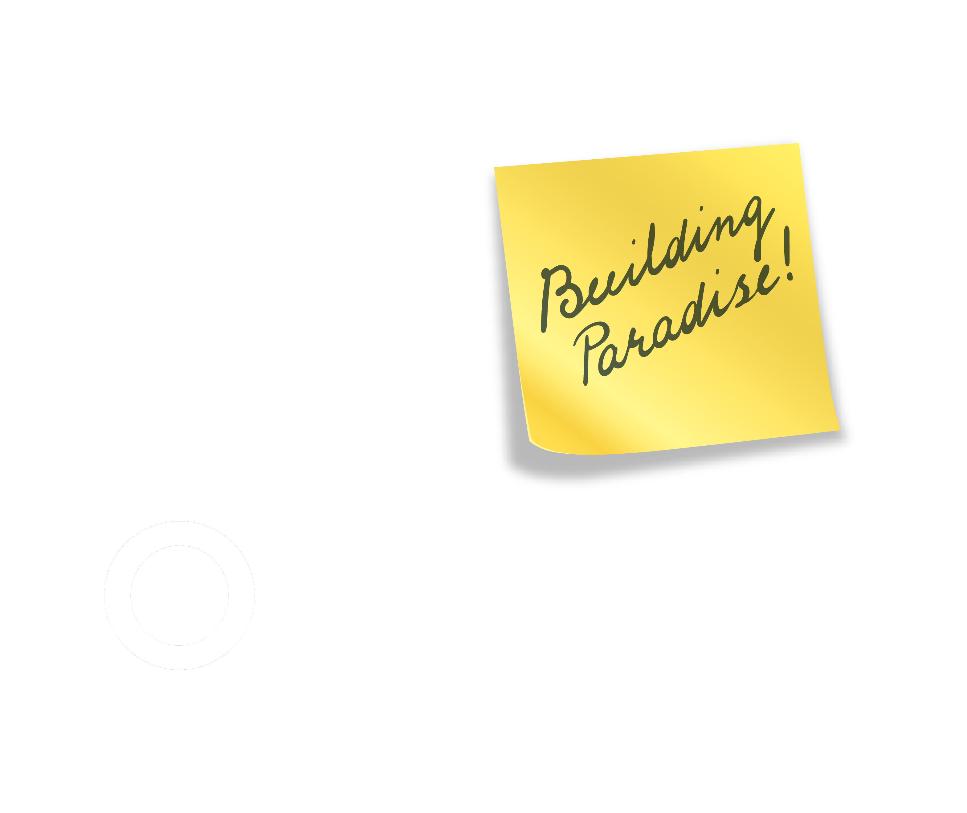 logo, out of office - Building paradise