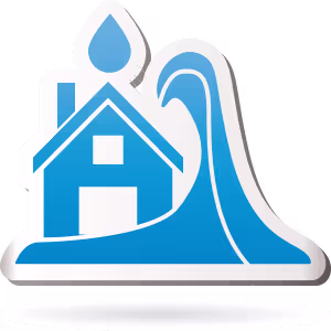 house flood representation - illustration