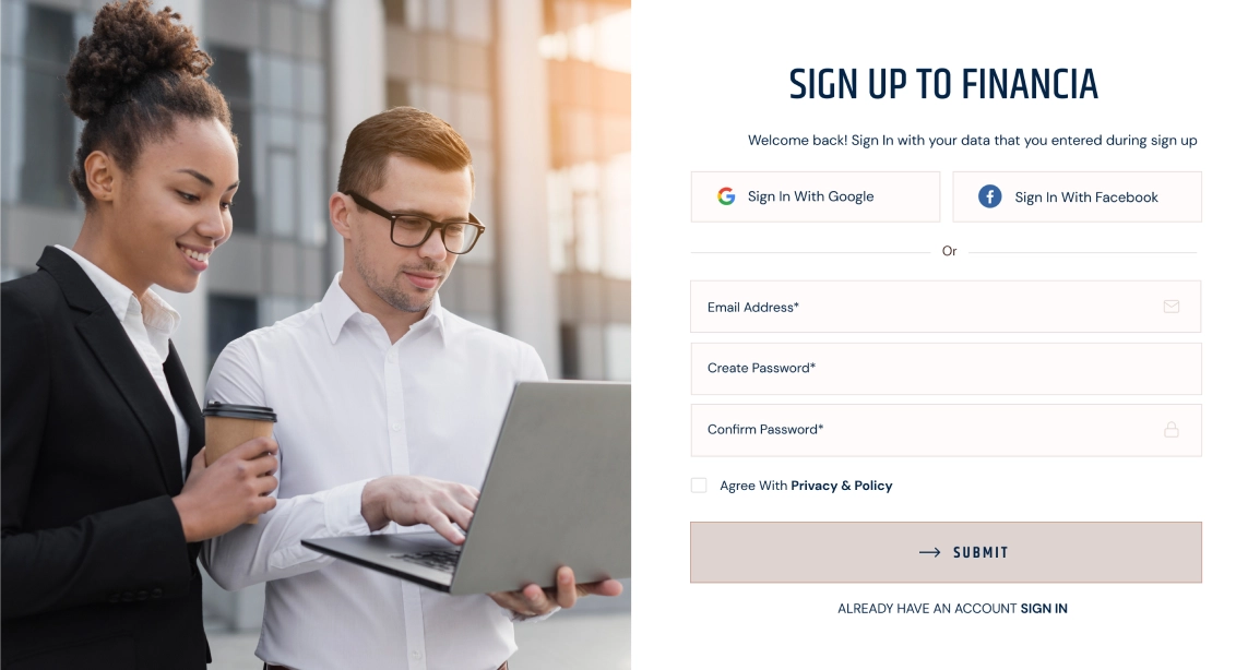 Sign Up Modified