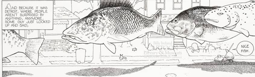 A drawing of a fishAI-generated content may be incorrect.