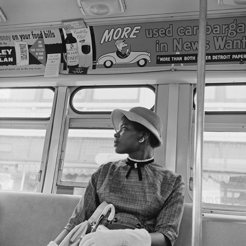 Woman on Bus, Detroit, 1955. Photo by Bill Rauhauser