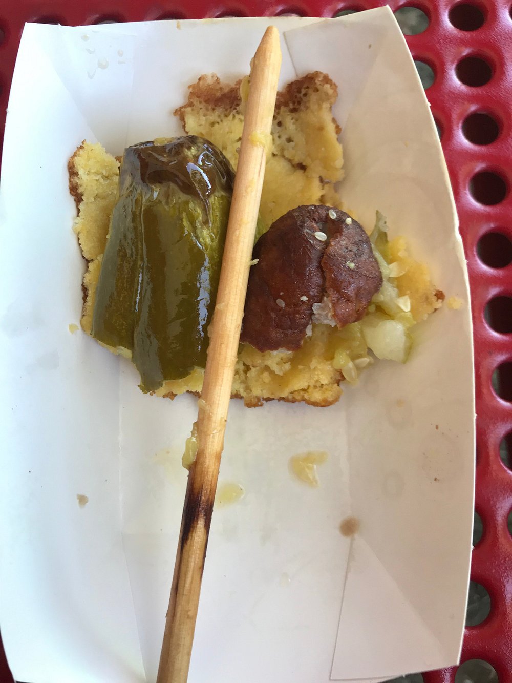 This is the sad remains of the Dilly Dog described above.