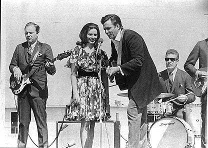 A band performing onstage