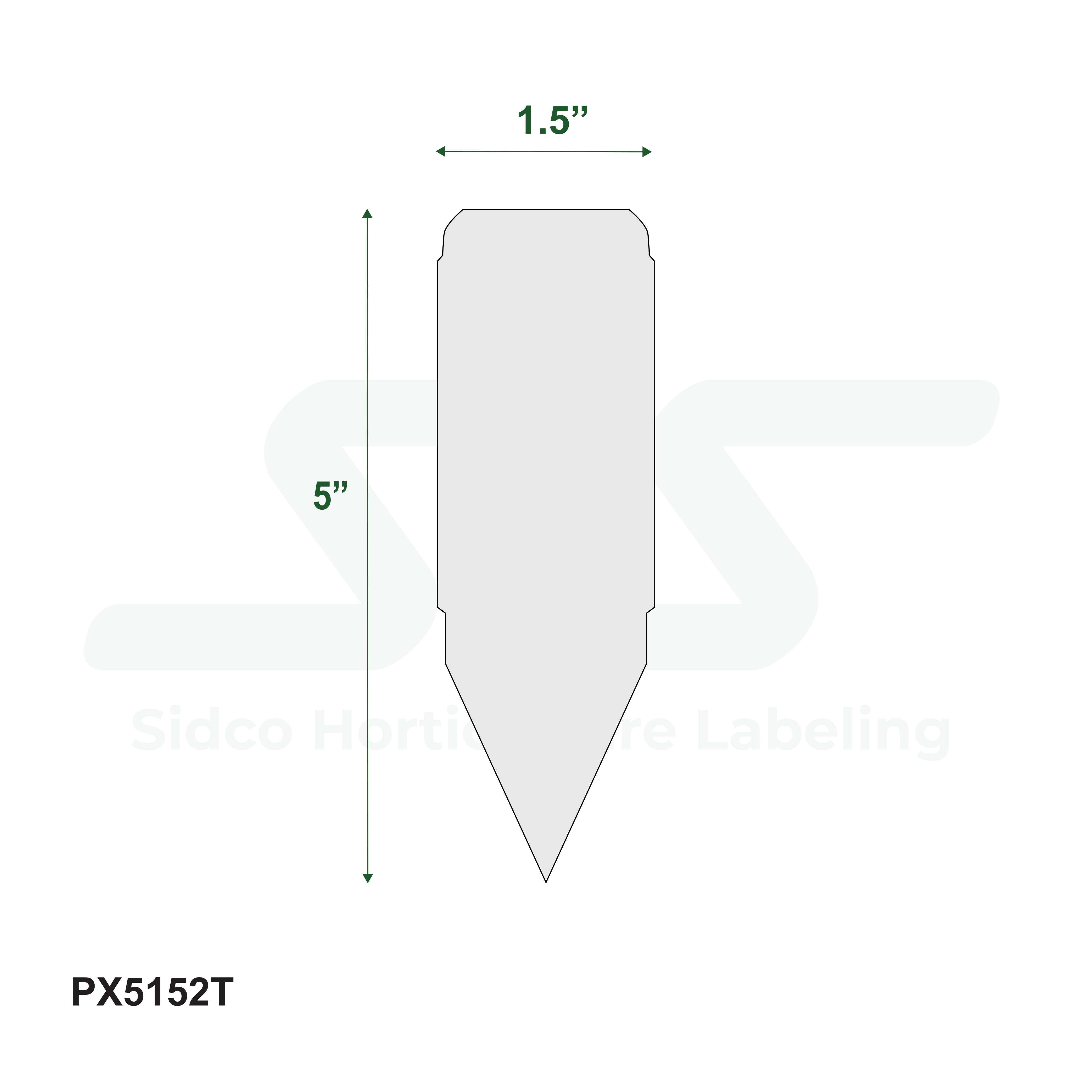 1-1/2" X 5" .013 Thick Styrene Thermal Pot Stakes 1,000 stakes per roll