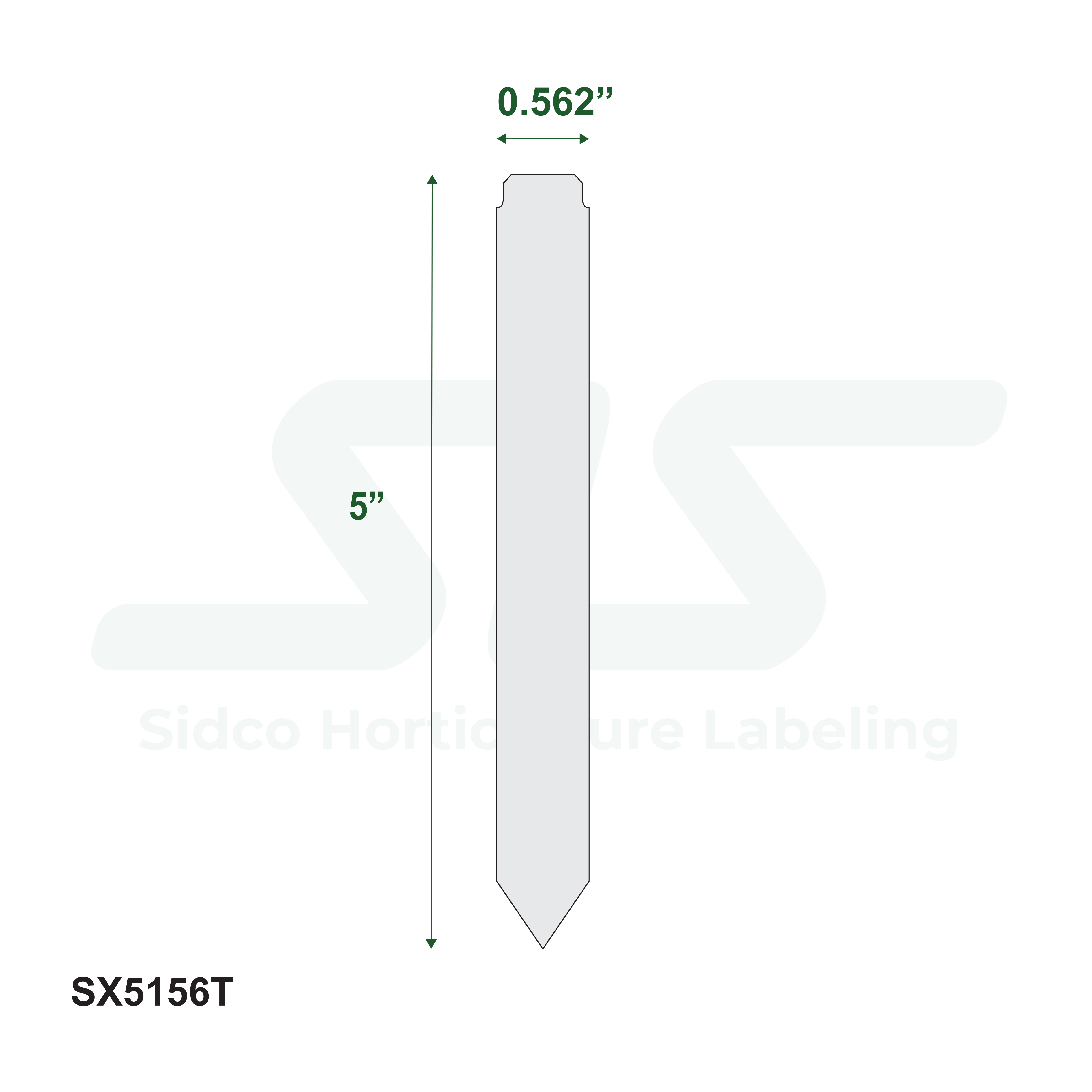 9/16" X 5" .023 Thick Poly Thermal Pot Stakes 2,000 stakes per roll