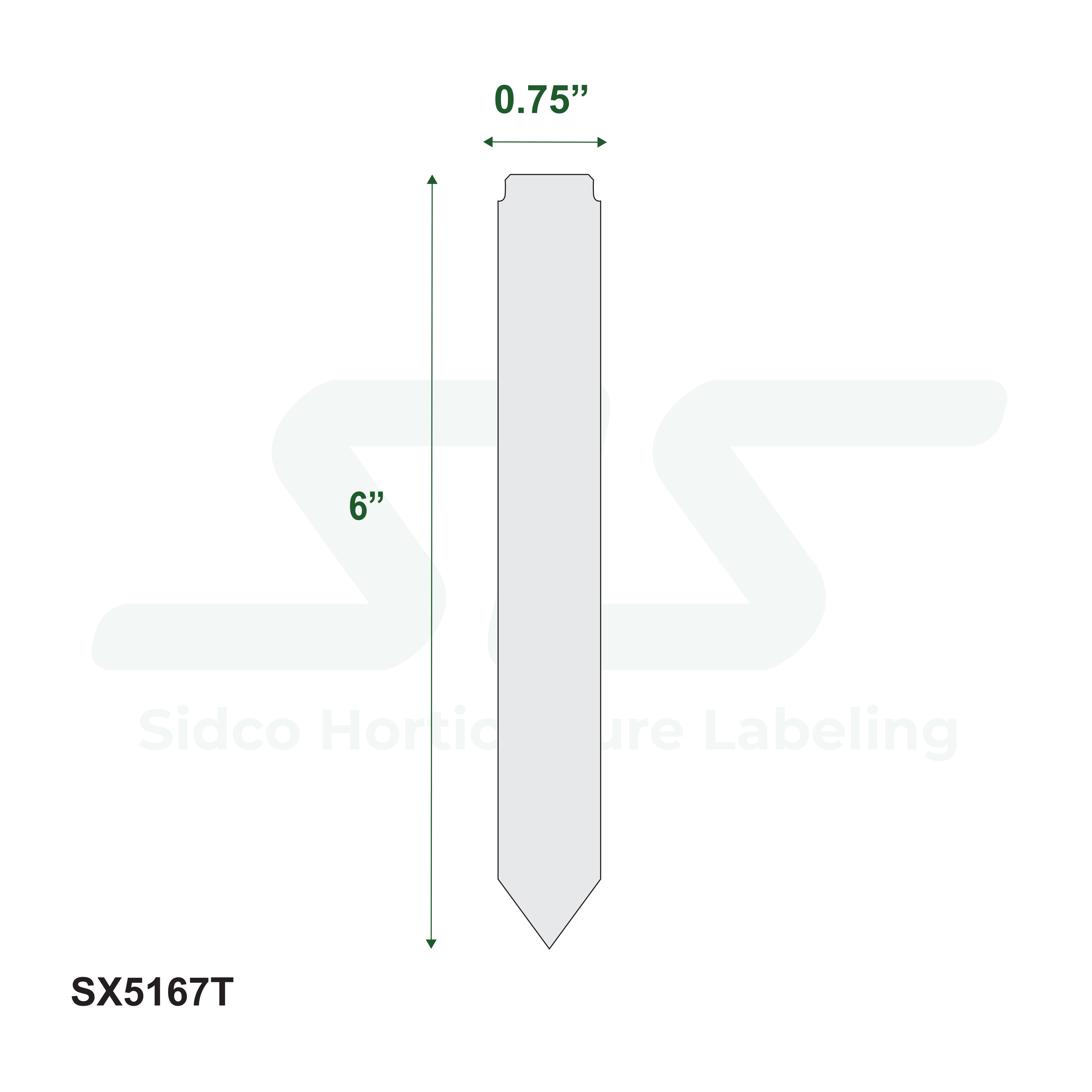 3/4" X 6" .020 Thick Styrene Thermal Pot Stakes 2,000 stakes per roll