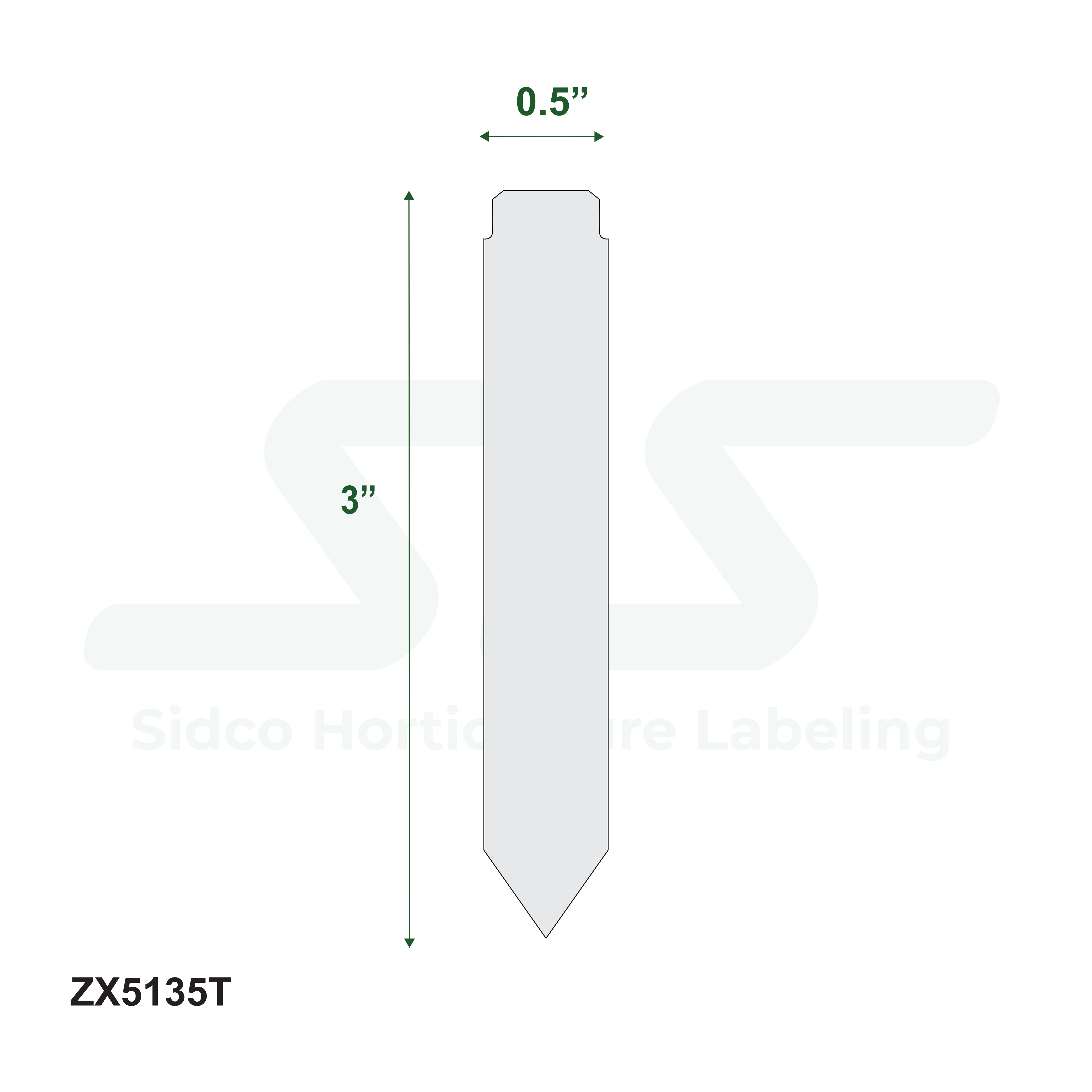 1/2" X 3" .013 Thick Styrene Thermal Pot Stakes 5,000 stakes per roll