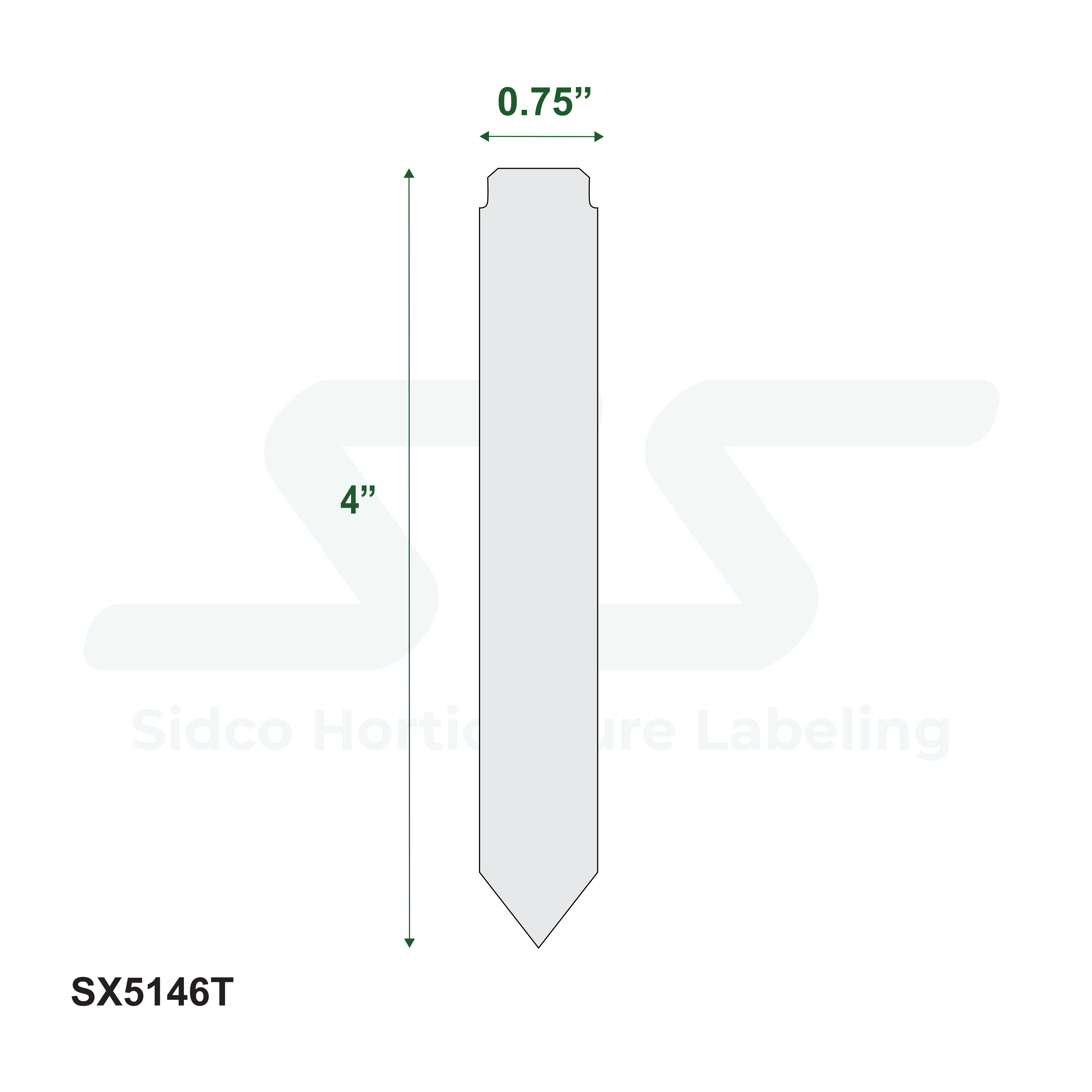 9/16 X 4 .020 Styrene Thermal Pot Stakes 2,000 stakes per roll