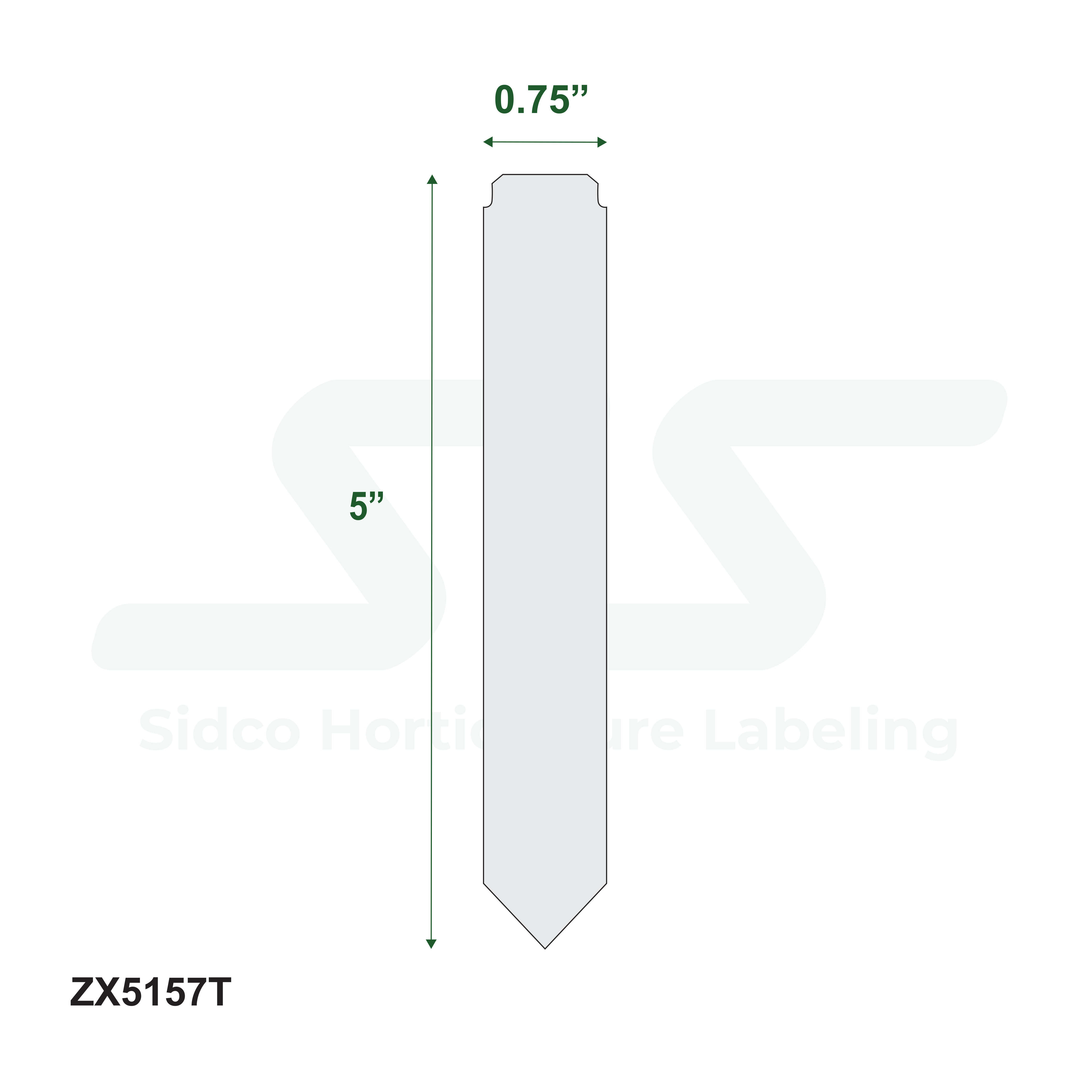 3/4" X 5" .013 Thick Styrene Thermal Pot Stakes 2,000 stakes per roll