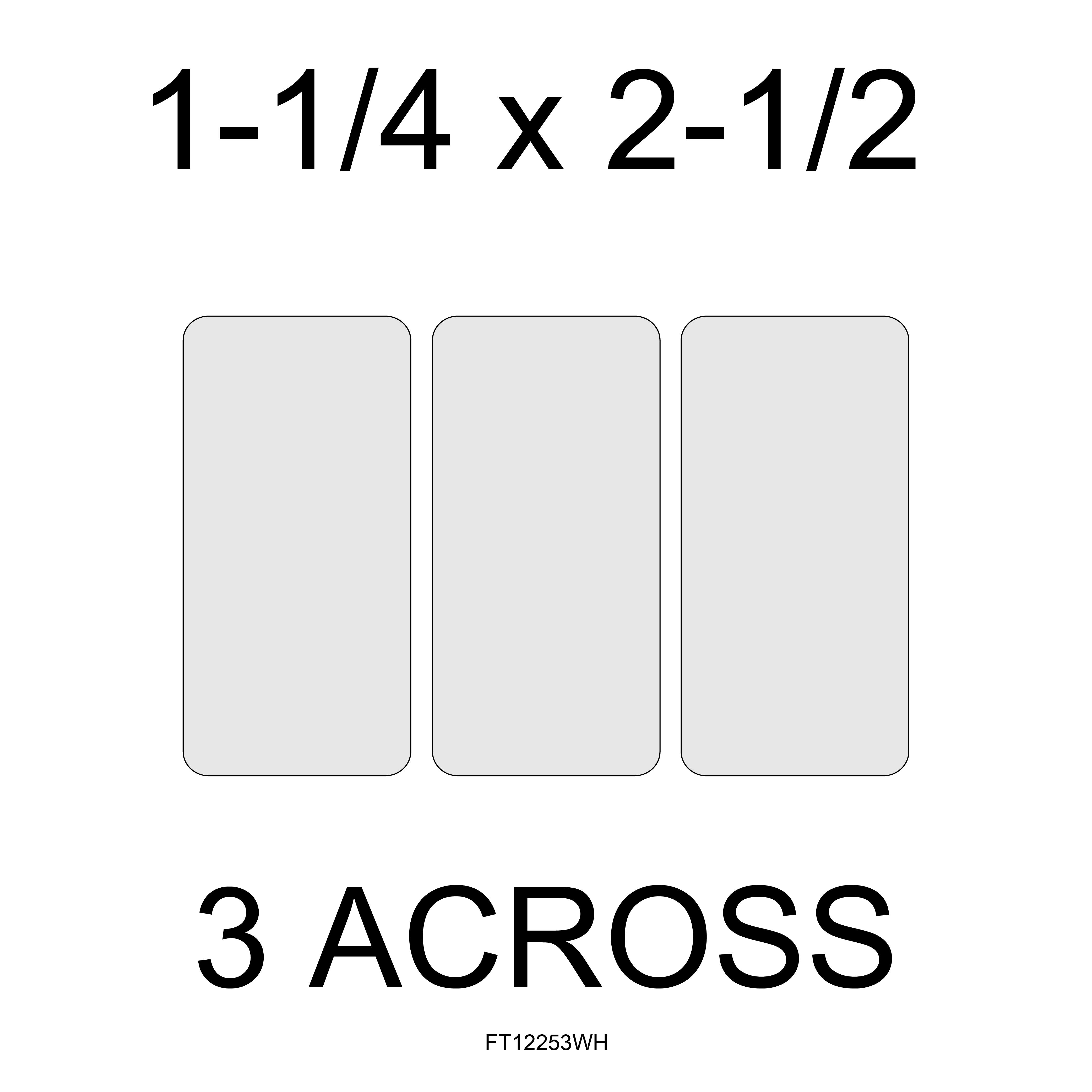 1.25 x 2.5 Synthetic thermal Labels 3 Across Perforated 6K Per Roll