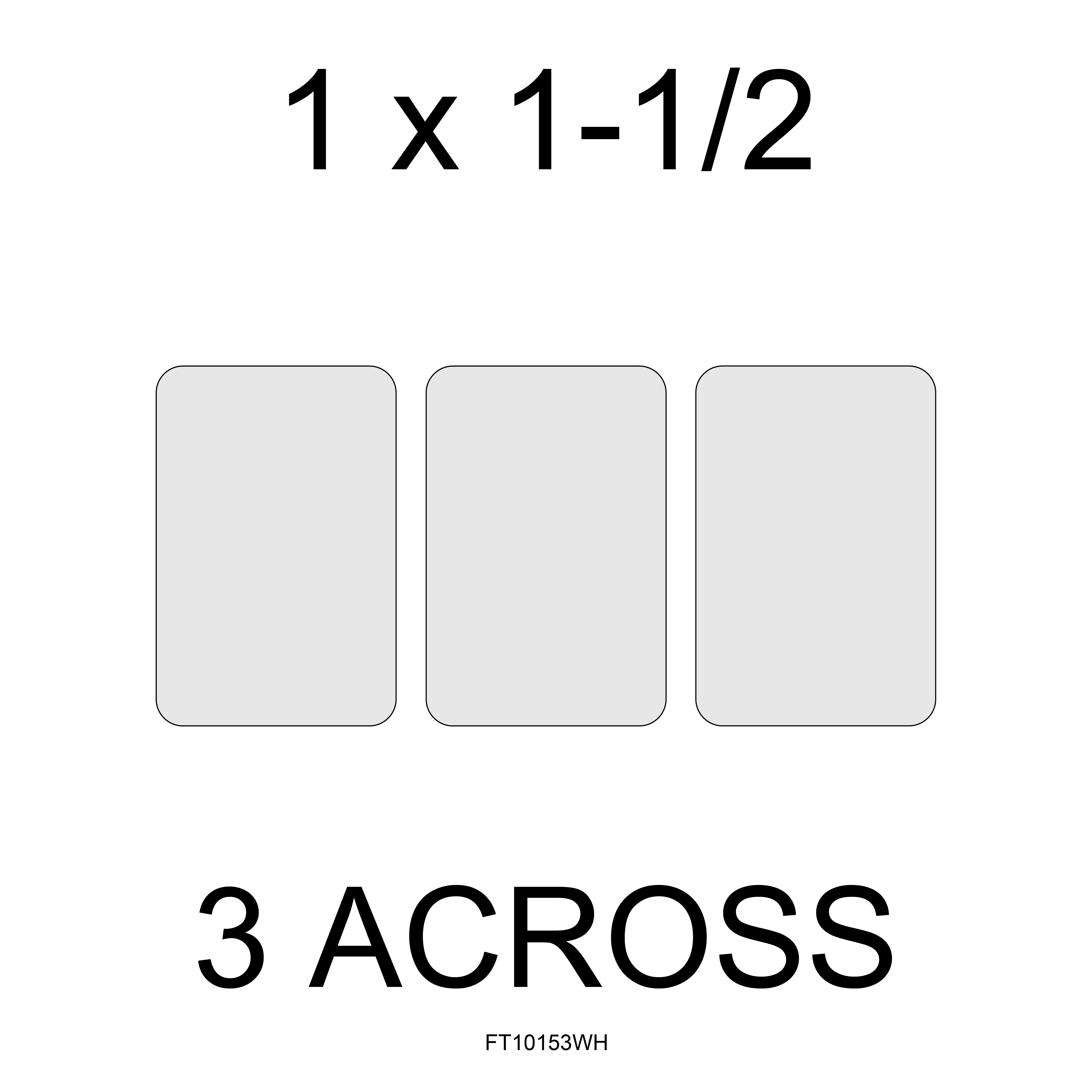 1 x 1.5 Synthetic Thermal Label 3 Across 9K Per Roll