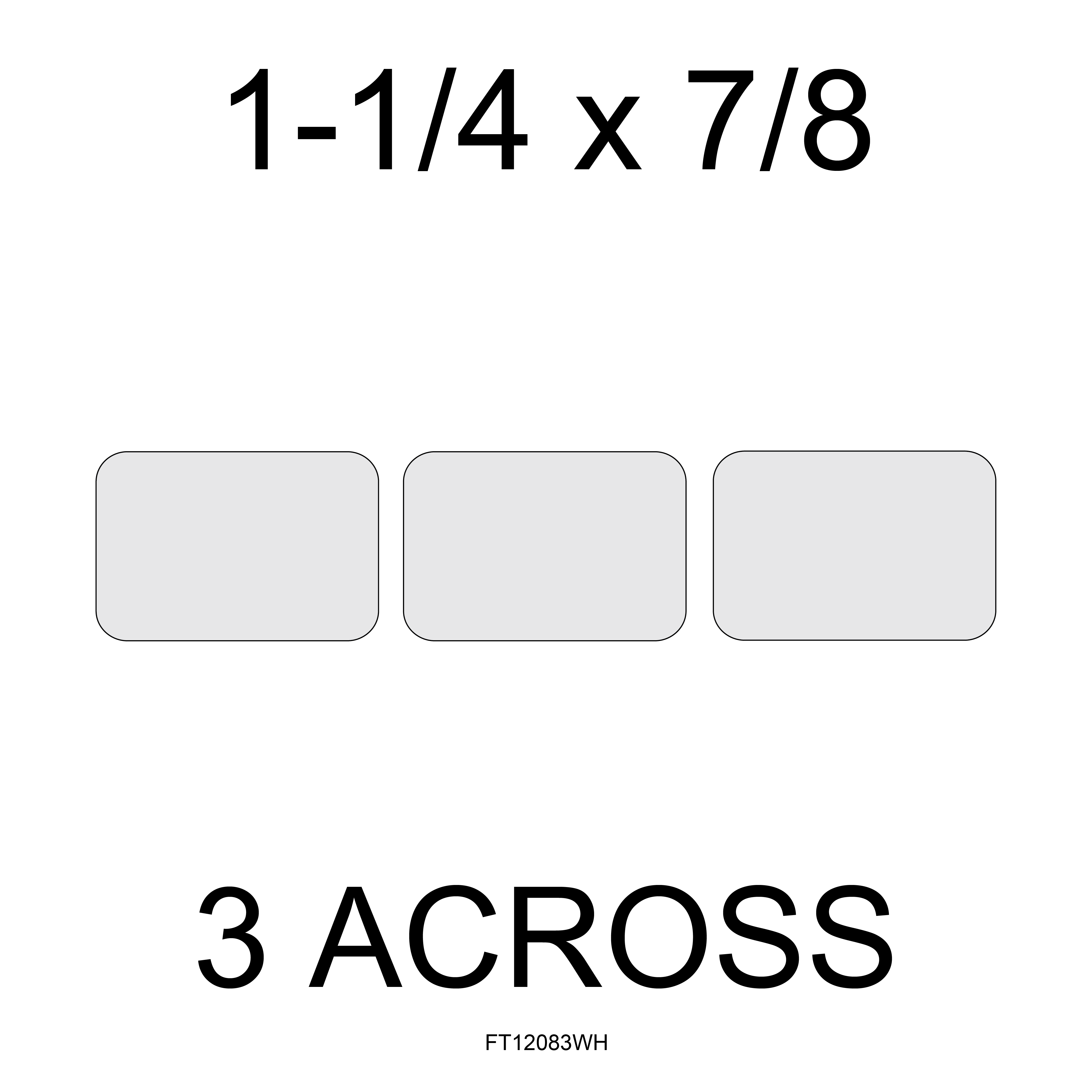1.25 x .875 Synthetic Thermal Labels 3 Across 15K Per Roll