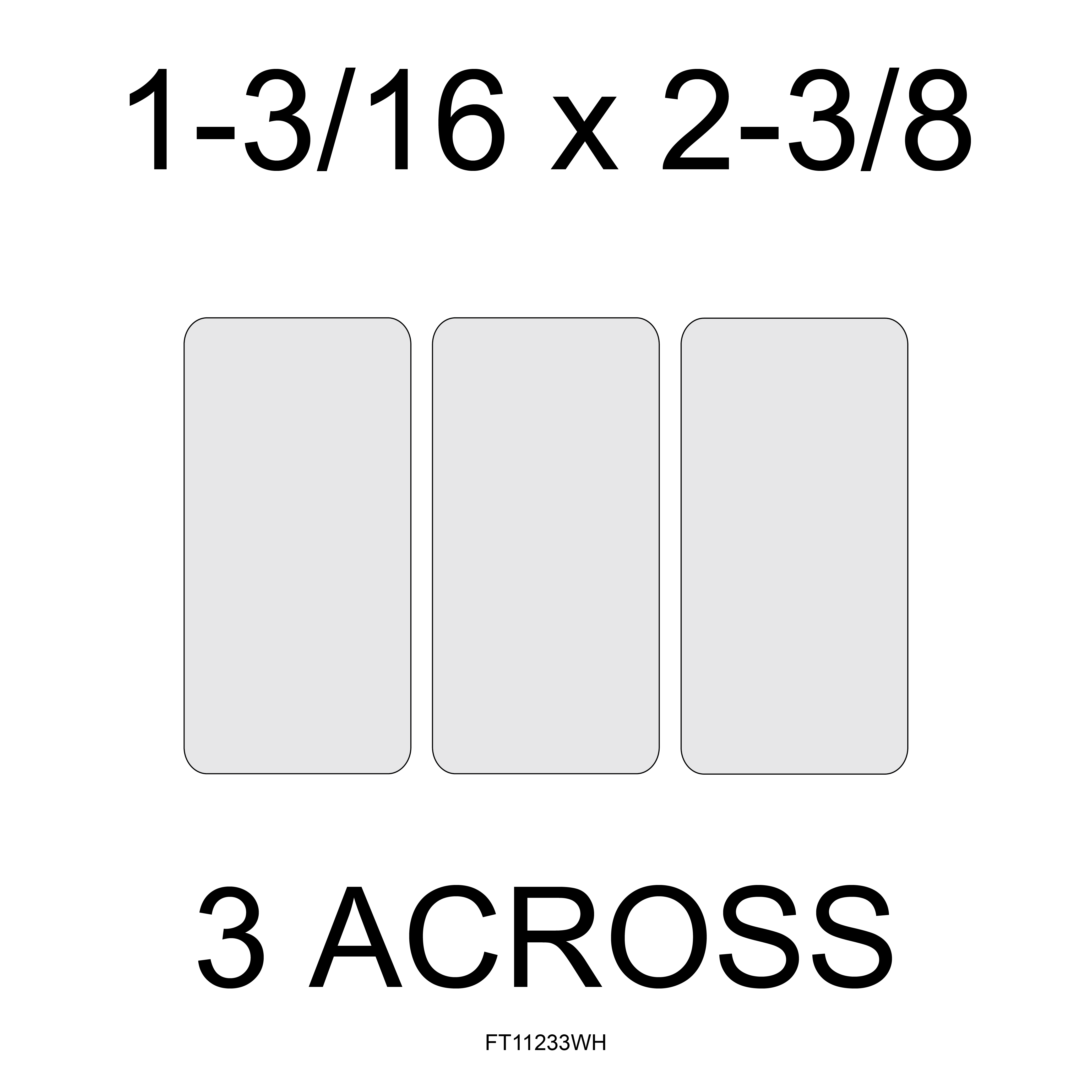 1.1875 x 2.375 Synthetic Thermal Labels 3 Across 6K Per Roll