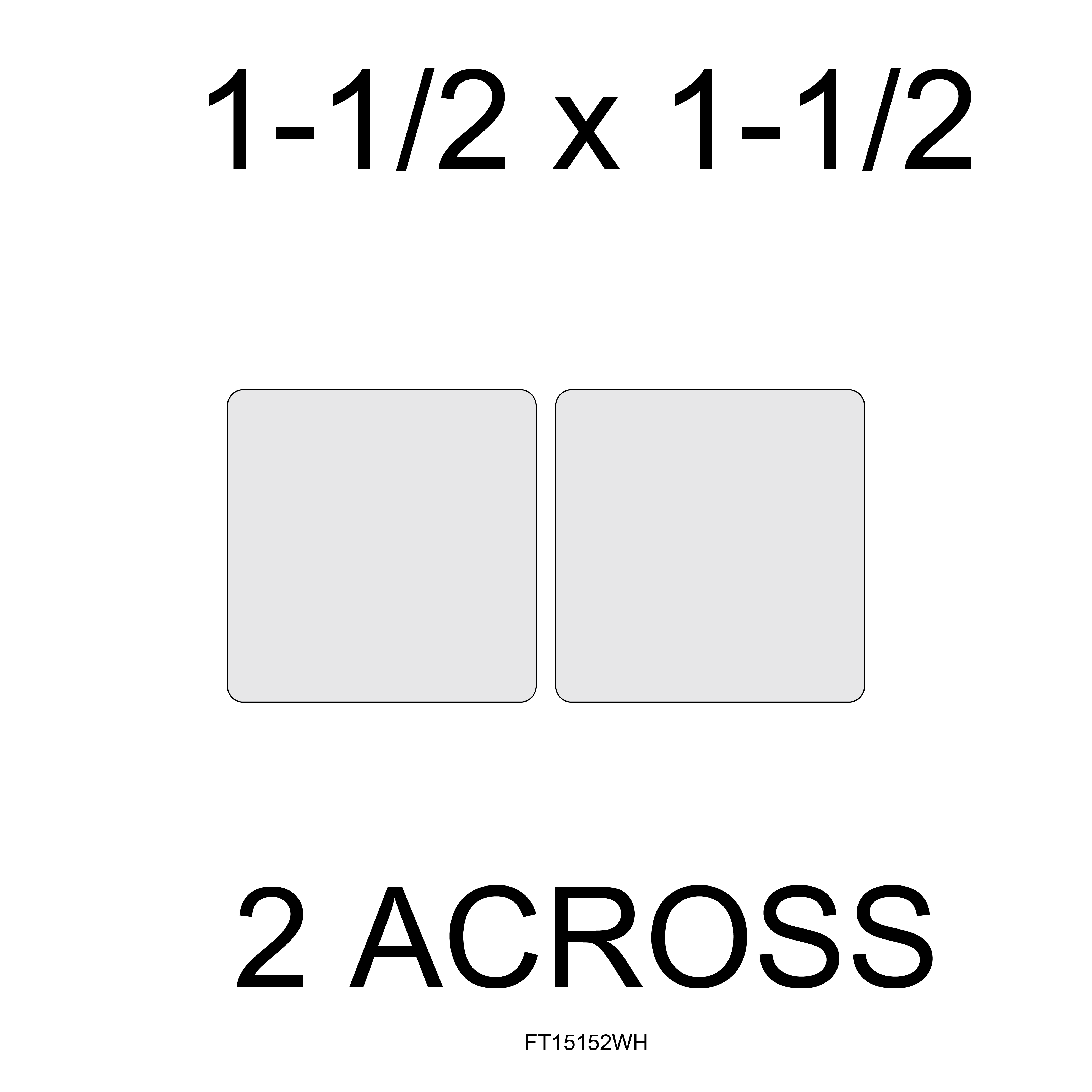 1.5 x 1.5 Synthetic Thermal Label 2 across 7K Per Roll