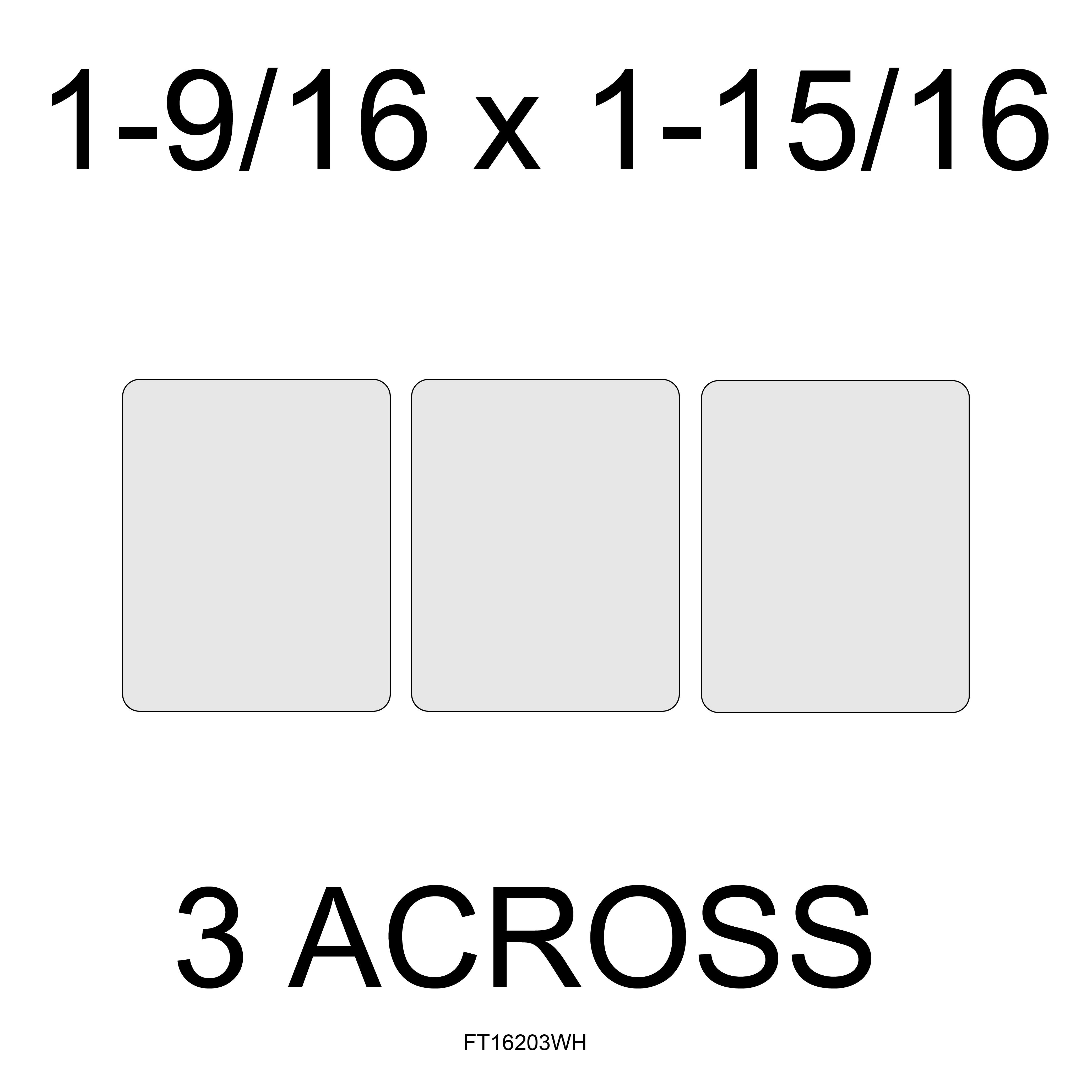 1.5625 x 1.9375 Synthetic thermal Labels 3 Across Perforated 7K Per Roll