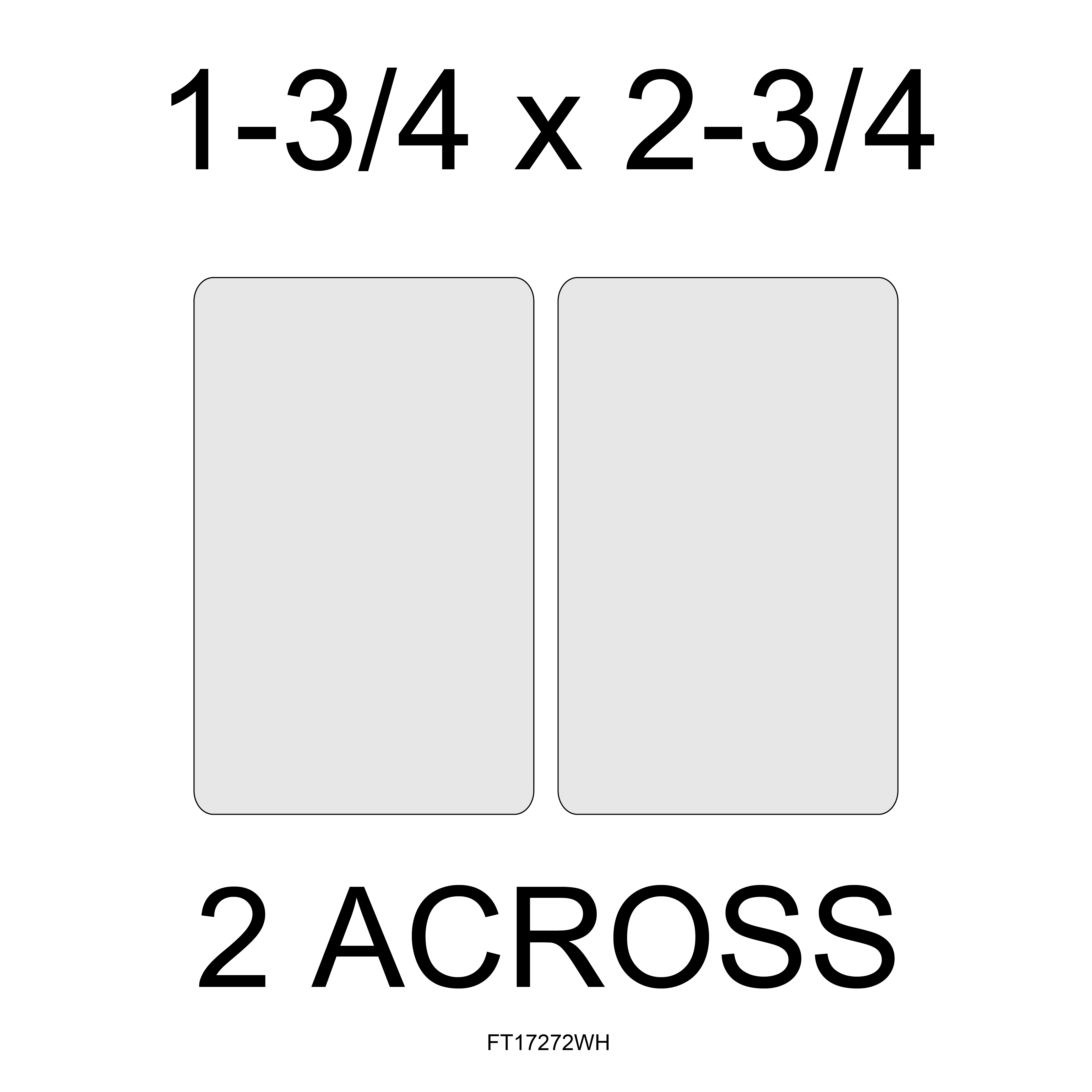 1.75 x 2.75 Synthetic Thermal Labels 2 Across perforated 4K Per Roll