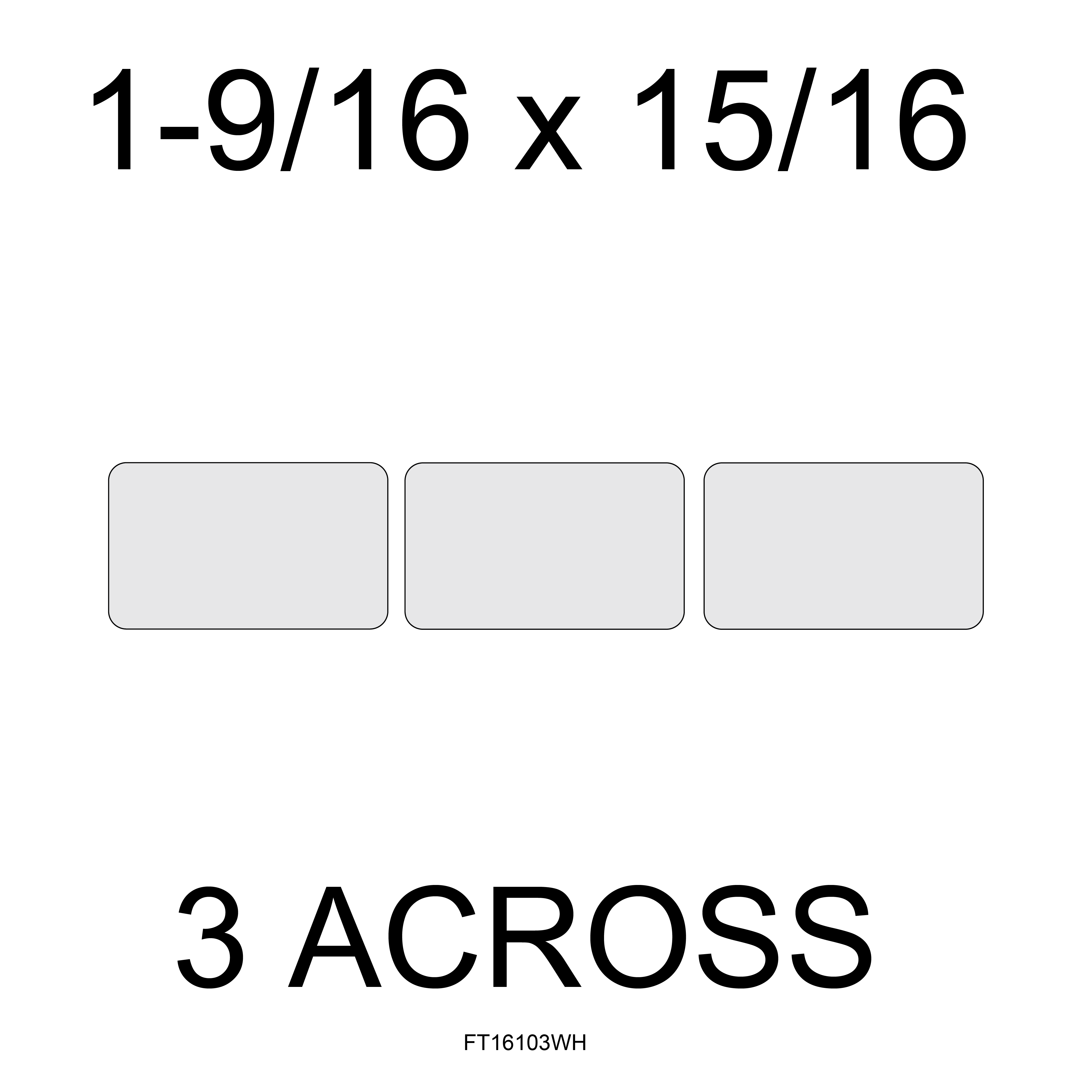 1.5625 x .9375 Synthetic Thermal Labels 3 Across 15K Per Roll