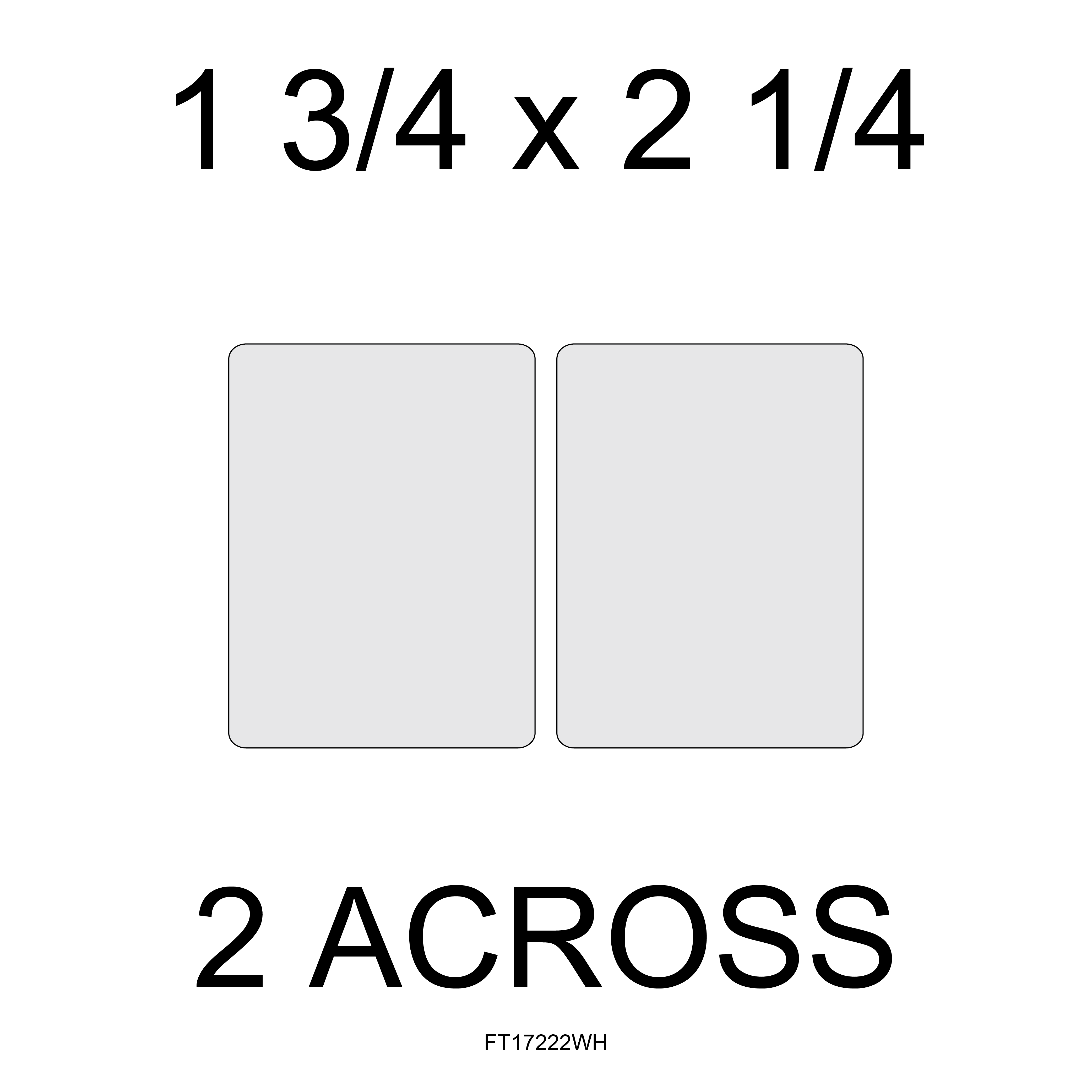 1.75 x 2.25 Synthetic Thermal Labels 2 Across perforated 4K Per Roll