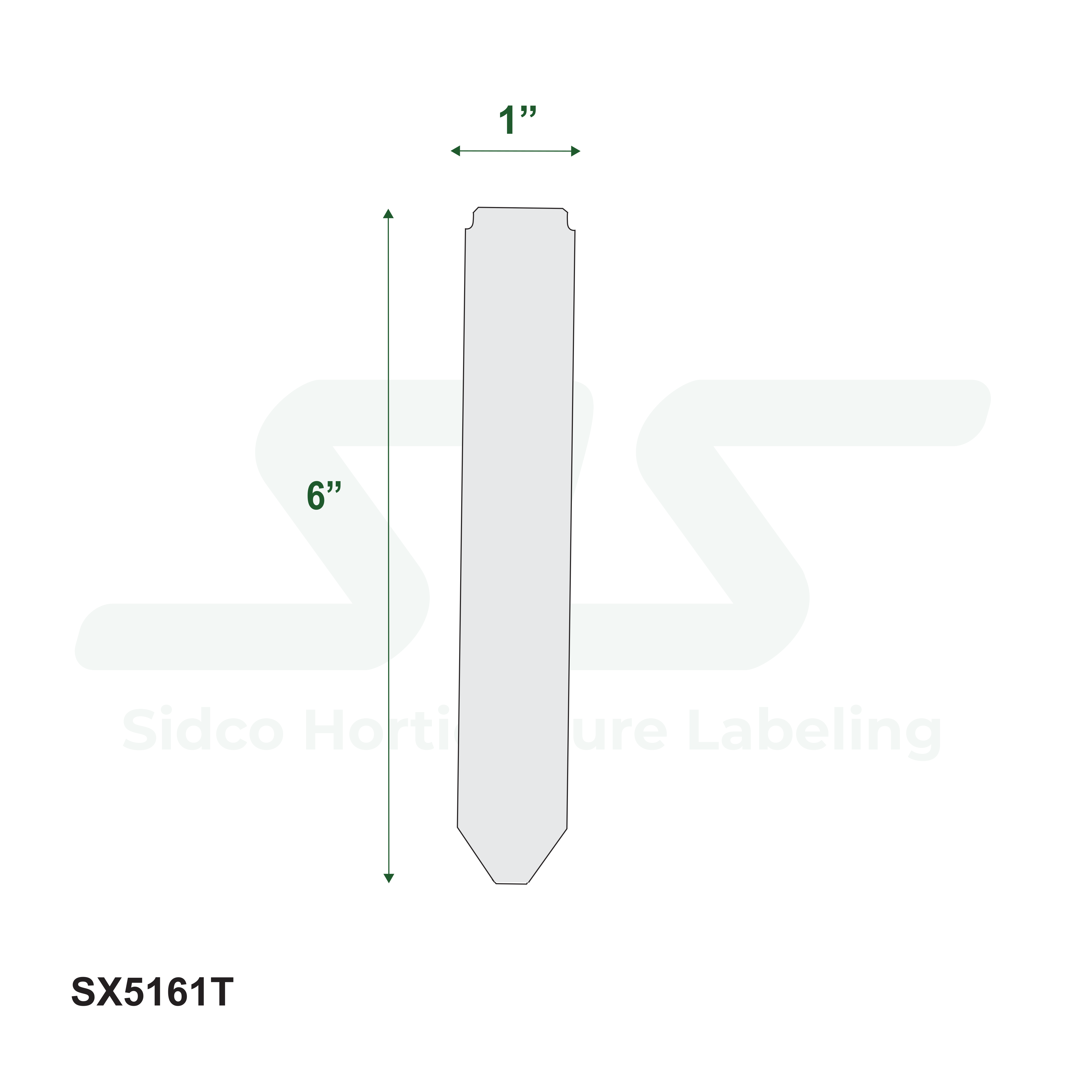 1" X 6" .020 Thick Styrene Thermal Pot Stakes 1,000 stakes per roll