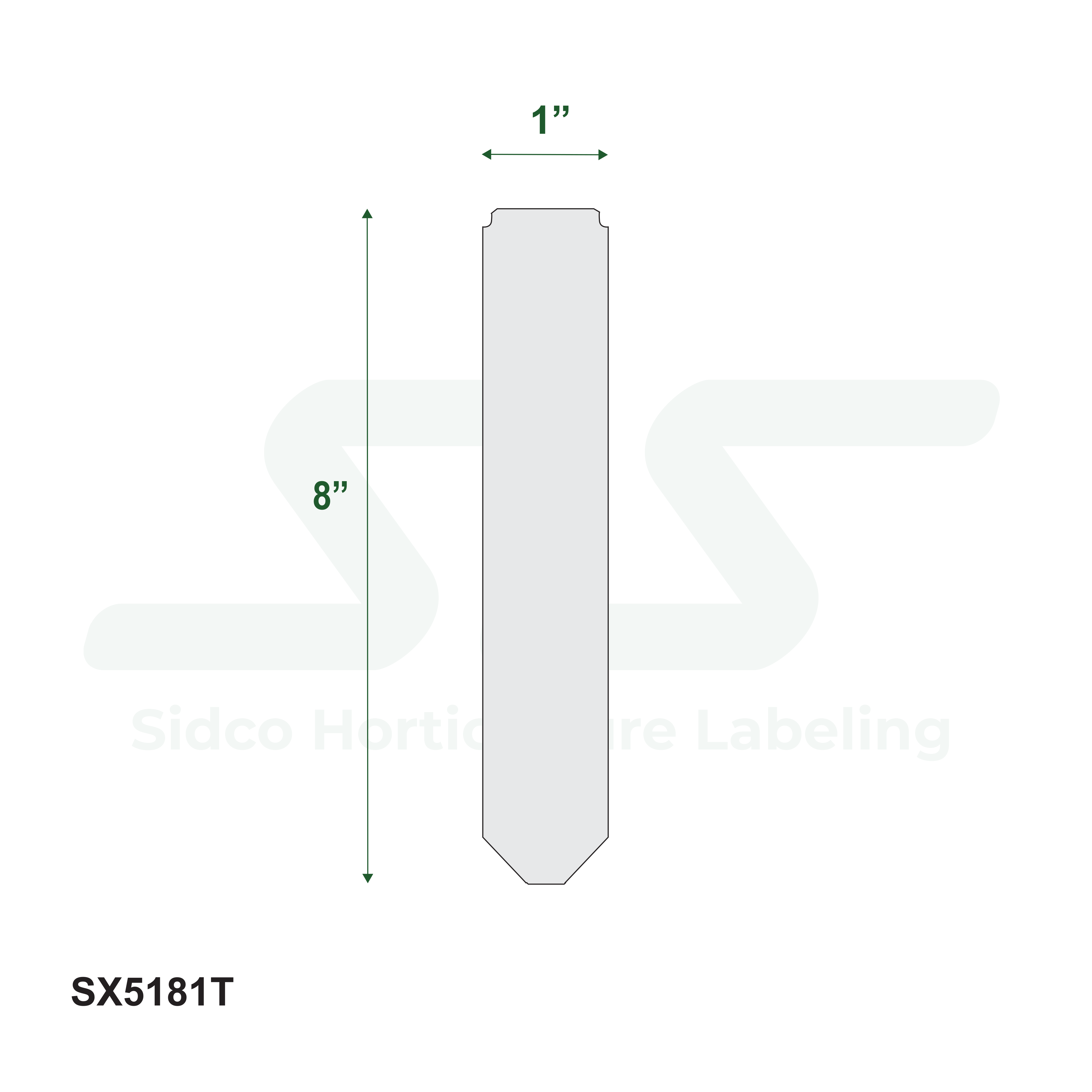 1-1/2" X 5" (White Only) Styrene Thermal Pot Stakes 1,000 stakes per roll