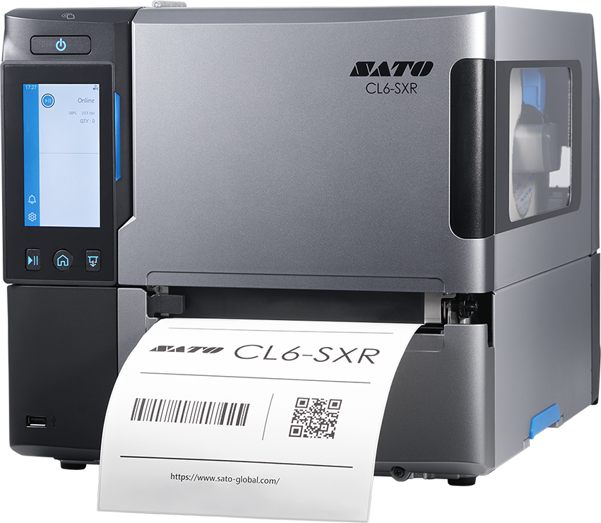 Sato CL6-SXR 6" Thermal Transfer Printer, LAN/USB/SERIAL/BLUETOOTH, Touchscreen