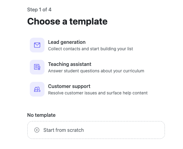 Creator.io chatbot templates