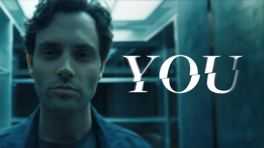 Netflix's YOU logo with Joe Goldberg. 