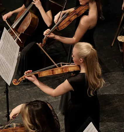 Winspear violinists playing