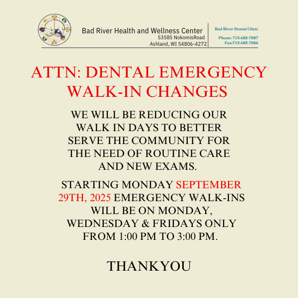 Dental Emergency Walk-In Update