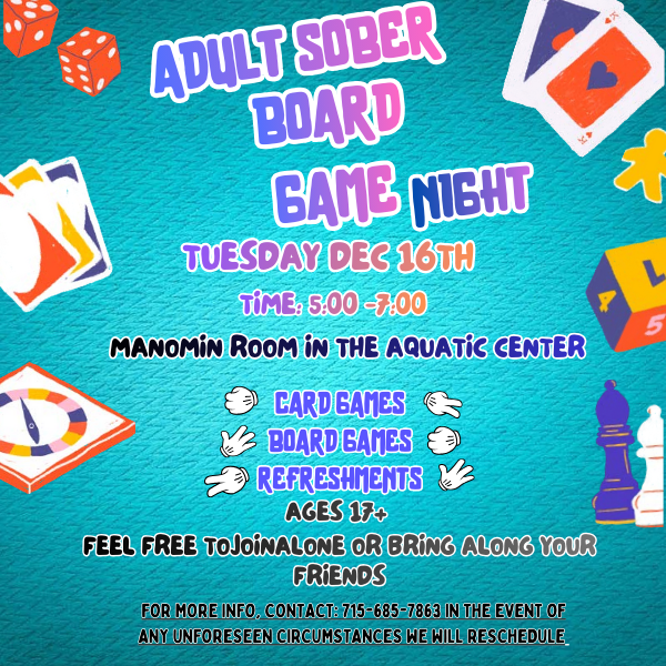 Adult Sober Board Game Night