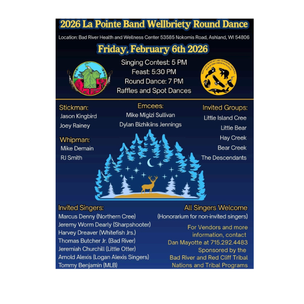 2026 La Pointe Band Wellbriety Round Dance