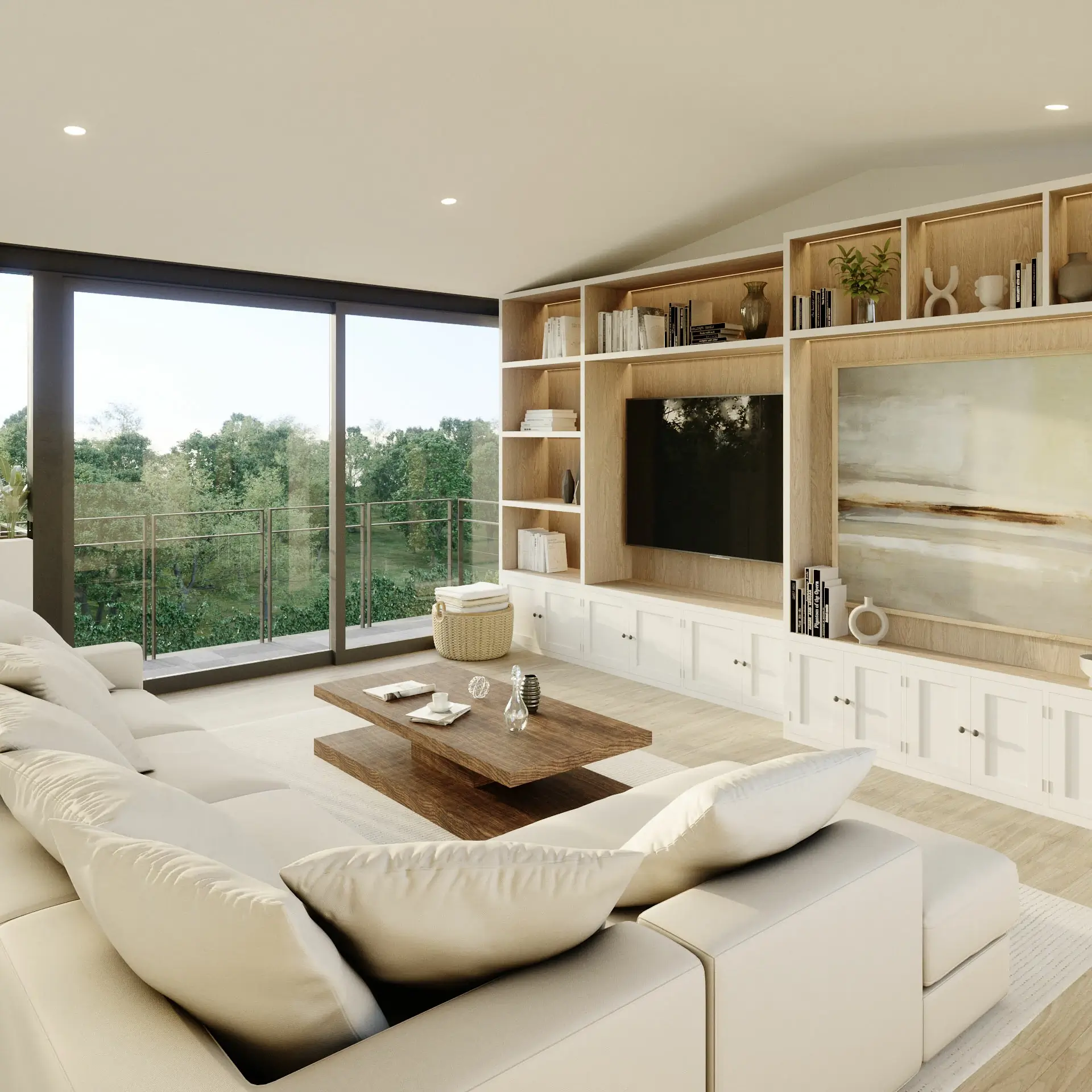 Family Room o Sala de televisión con ilum