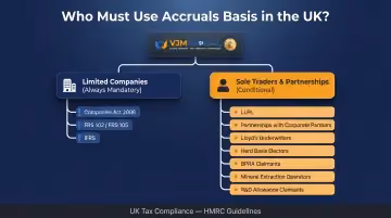UK businesses required to use accruals basis mandatory categories breakdown chart