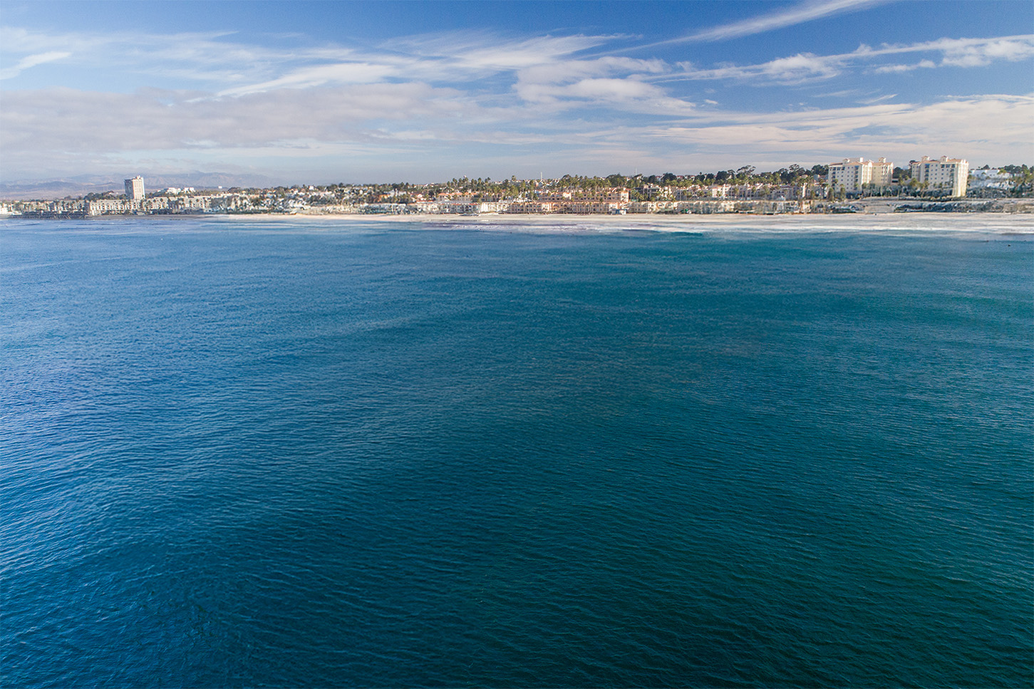 The water just beyond Oceanside beach with the pier edited out.