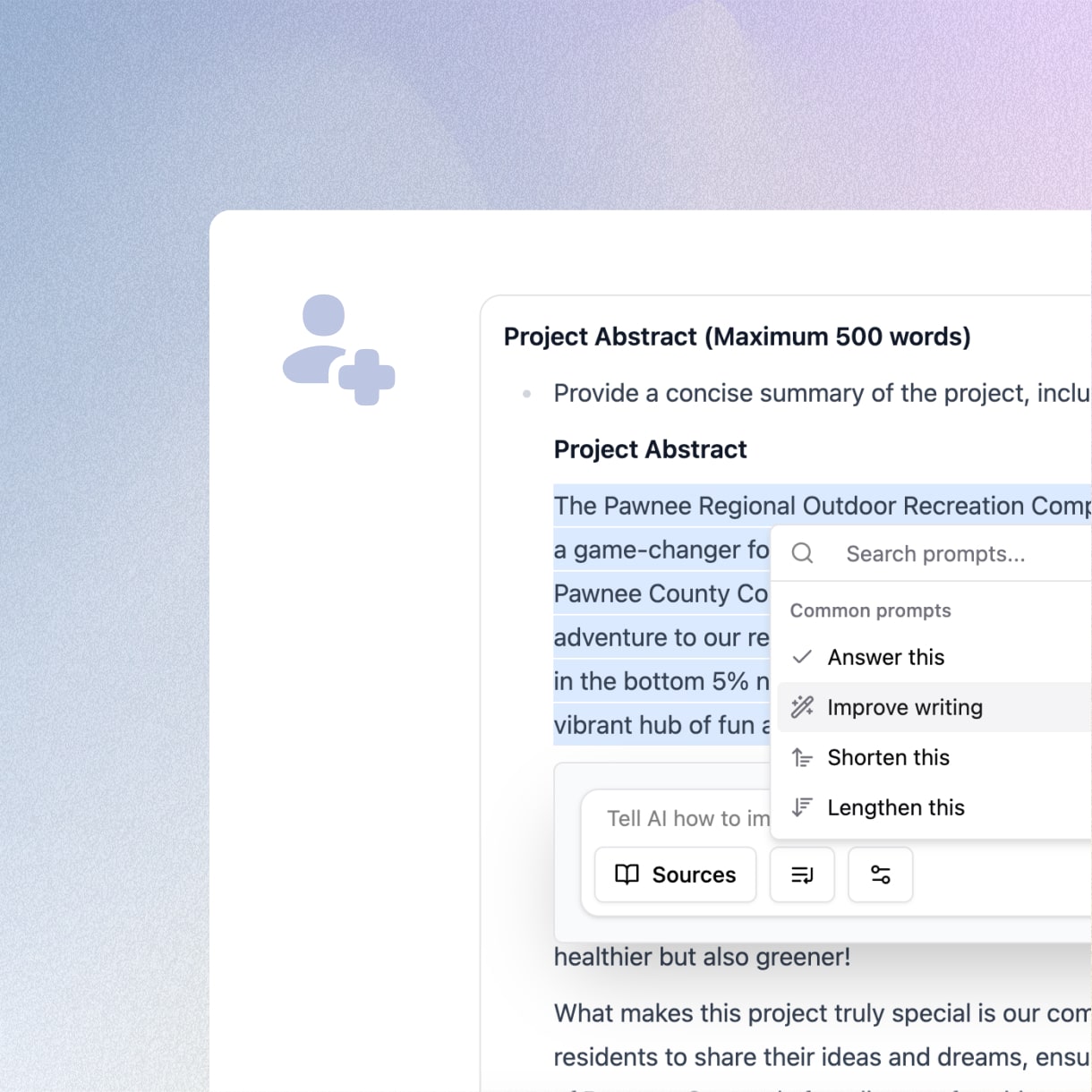 AI Writing Assistant That Speaks Grant Language