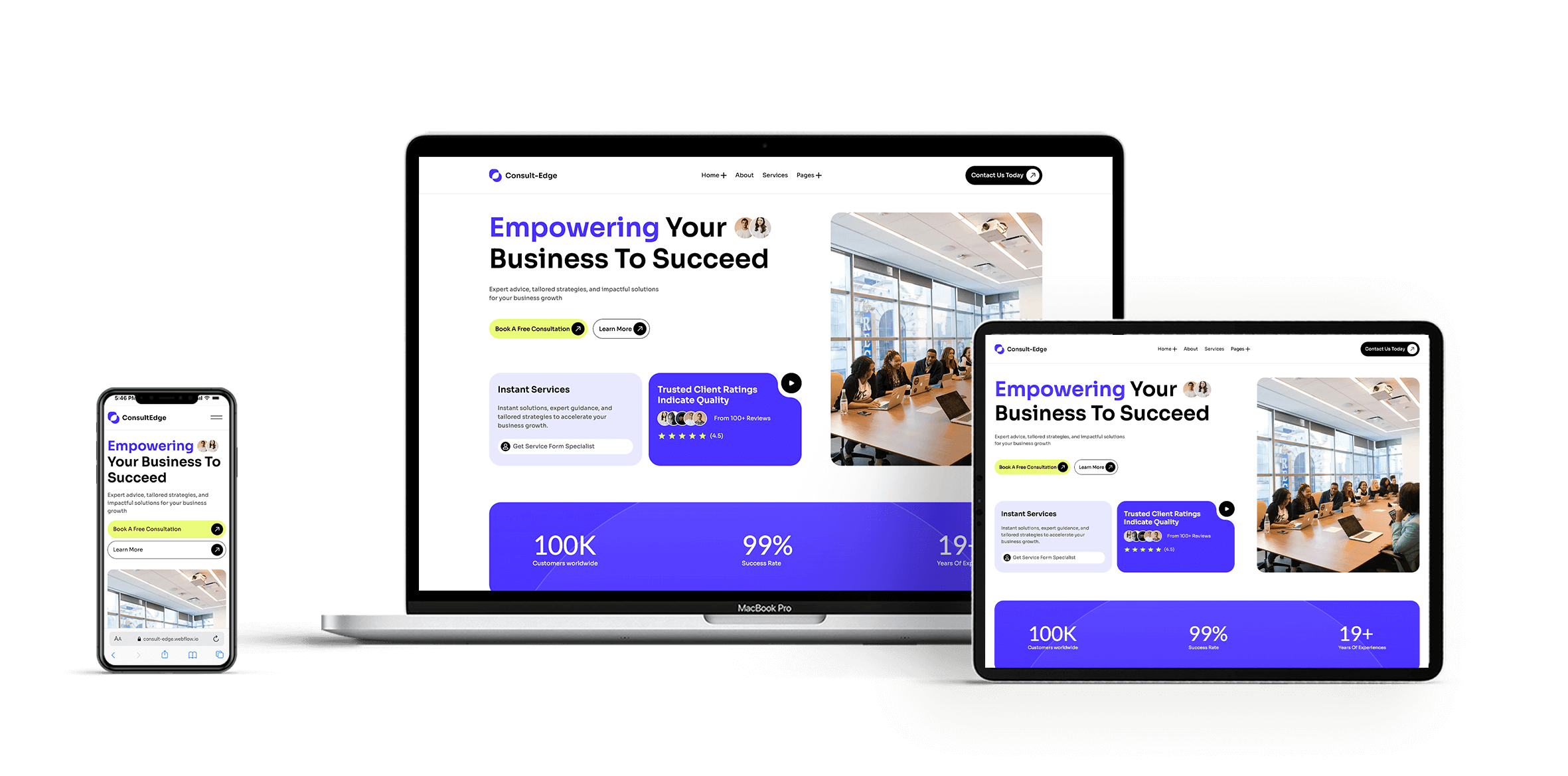 Consult-Edge Multi device mockup view