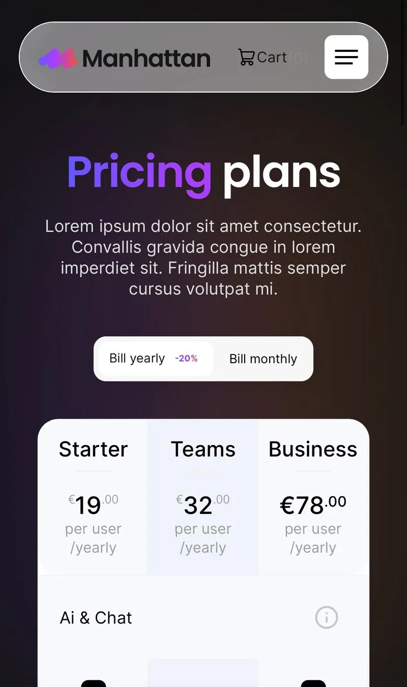 SaaS Webflow Template - Manhattan - Created by Wedoflow.com and Azwedo.com