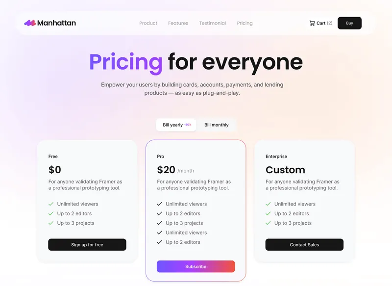 SaaS Webflow Template - Manhattan - Created by Wedoflow.com and Azwedo.com