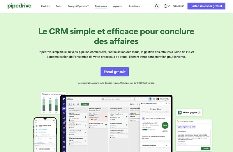 pipedrive site web