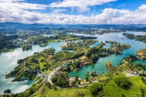 Panoramic view of Guatape from the Rock