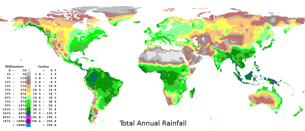 total annual rainfall