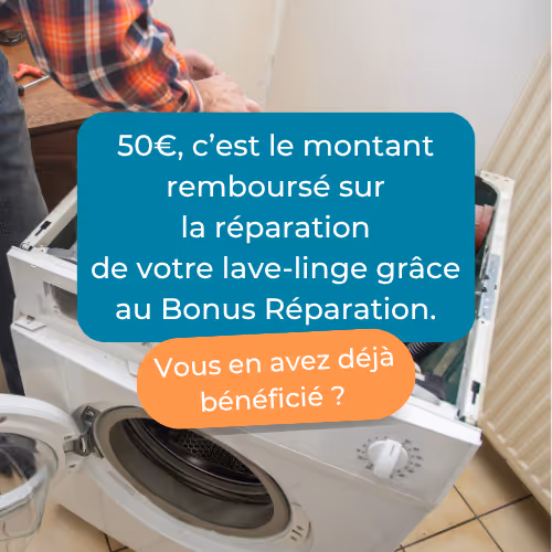 Le Bonus Réparation permet de réparer son lave-linge à moindre coût