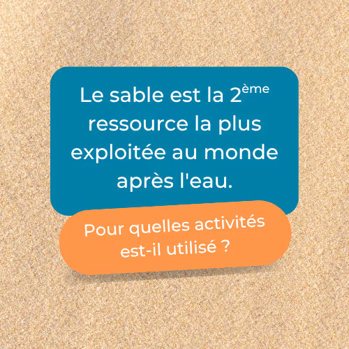 Le sable est la deuxième ressource la plus exploitée au monde après l'eau.