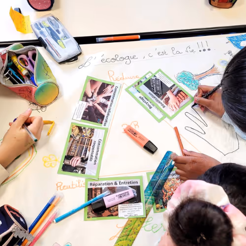 La Fresque de l'Economie Circulaire a conçu un atelier adapté au public scolaire