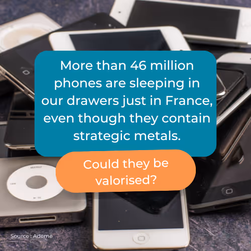 46+ million phones are sleeping in our drawers just in France even though they contain strategic metals