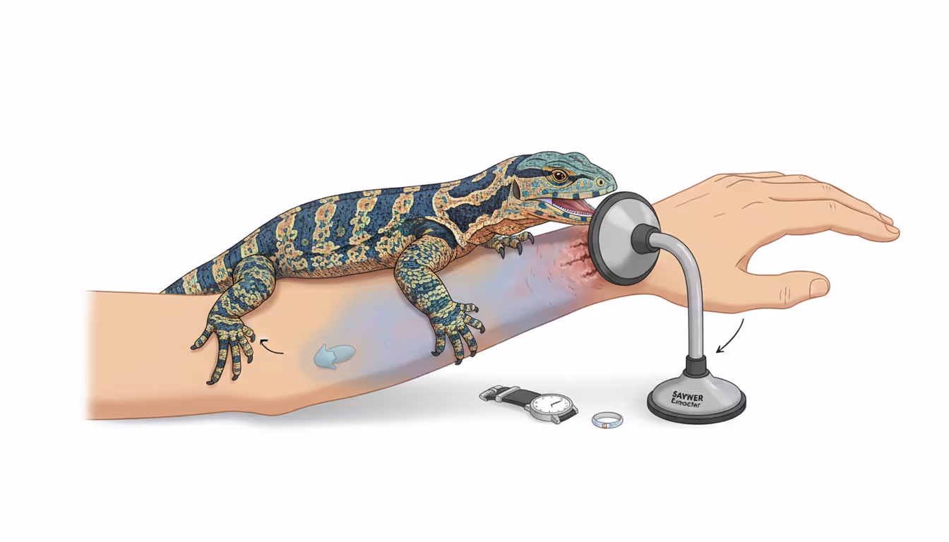 Lizard bite