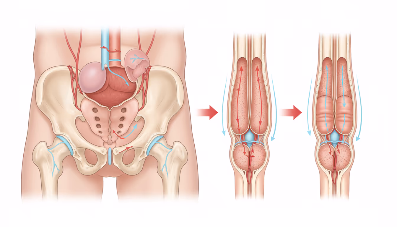 Penis, erection of the