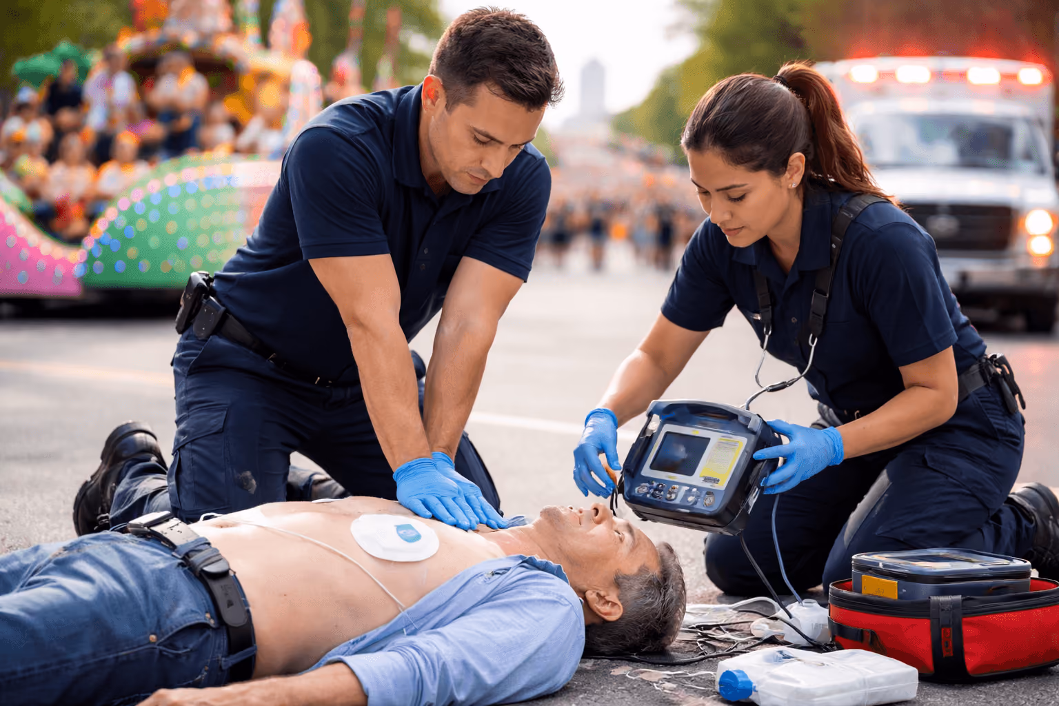 Corpus Christi AED Rescue at a Local Parade