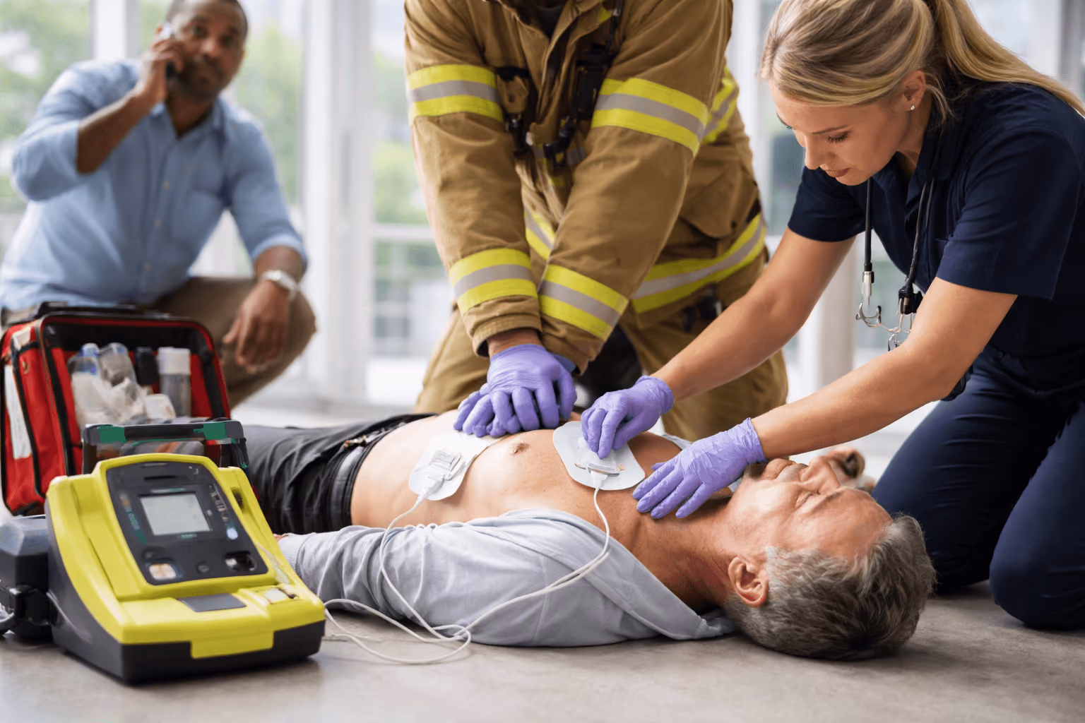 Kingwood Defibrillator Incident and CPR Response