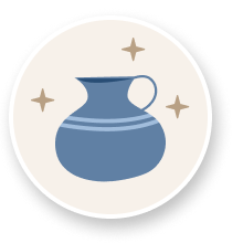 Illustrazione di brocca in stile greco antico del Ristorante El Greco di Bologna.